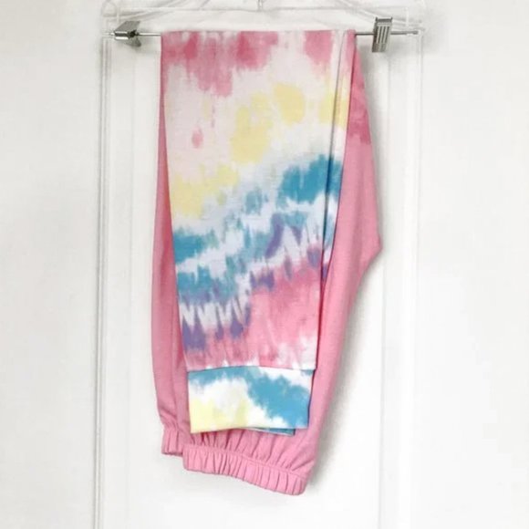 🎬✨Lavender by Us Angels Girls Tie Dye Pull on Elastic Waist Pant NWOT - Picture 3 of 7